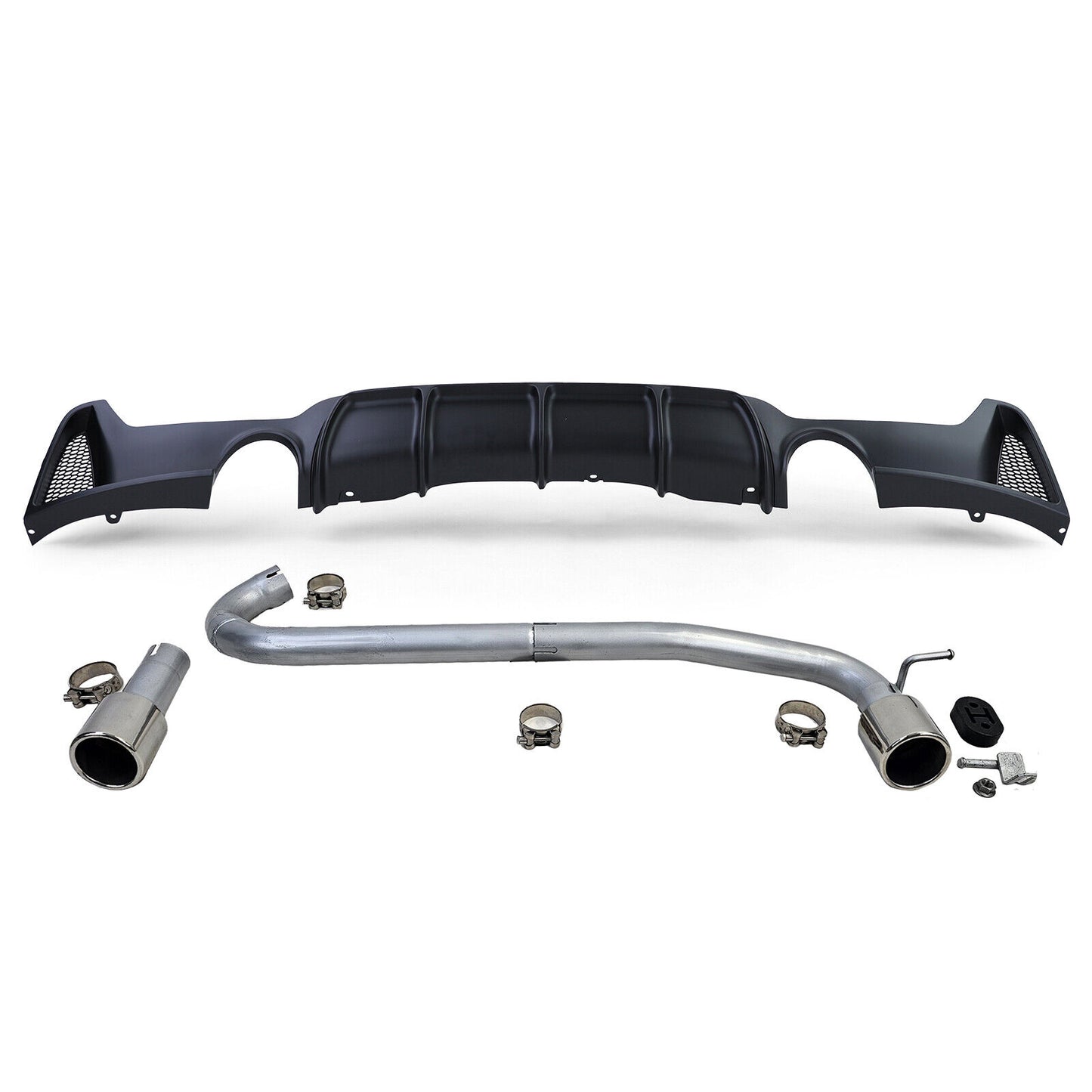 Rear Diffuser Matte + Exhaust Tip 440 Look Suitable for BMW F32 F33 F36 425 428 430