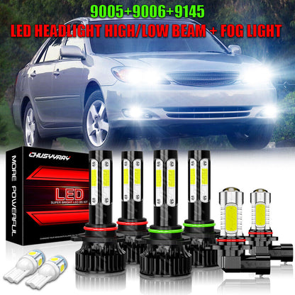 Para per Toyota Camry 2002 2003 2004 2005 2006 6x LED faro + luz antiniebla