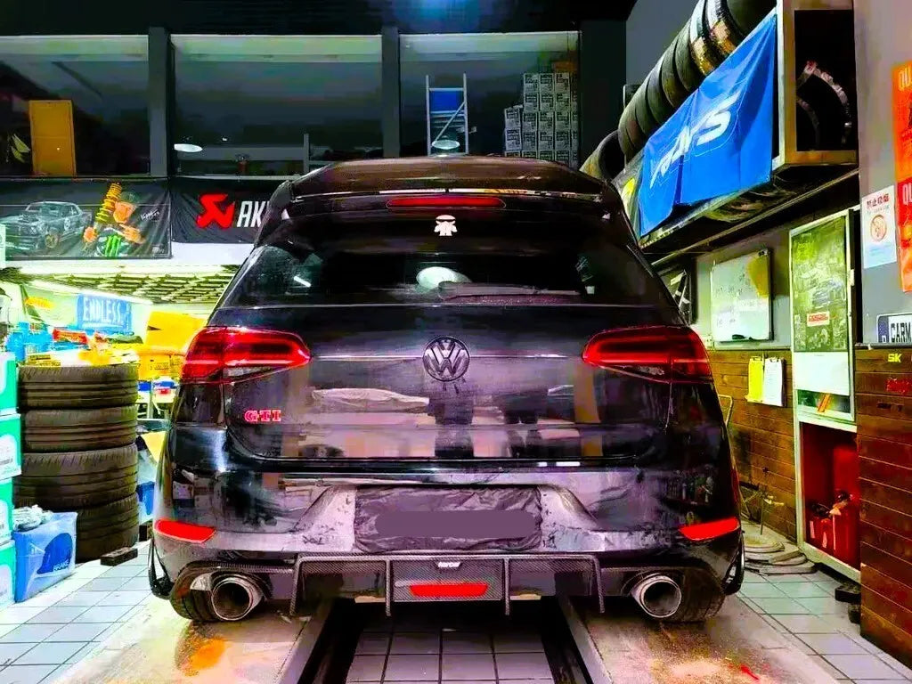 ⭐Carbon Fiber Diffuser Fit For VW Golf GTD GTI TSI TDI MK7.5⭐