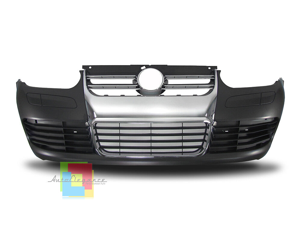 VW GOLF 4 IV 1997-2004 PARAURTI ANTERIORE GRIGLIA CROMATA ABS LOOK R32 .-