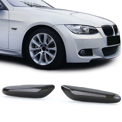 Aftermarket Black Smoke LED Side Marker Light Compatible with BMW 3 Series E46 01-05 E90 E91 E92 E93 
