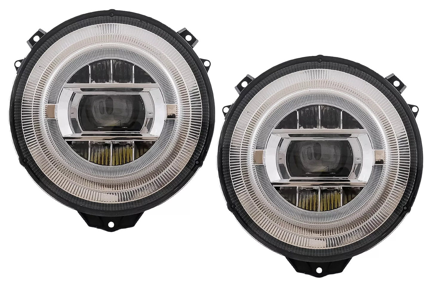 😍Phares Full LED pour Mercedes G W463 05-17 Chrome Facelift 2018 Look😍