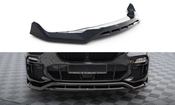 💫Splitter Anteriore Street+ V.2 adatto per BMW X5 pacchetto M G05 Nero💫
