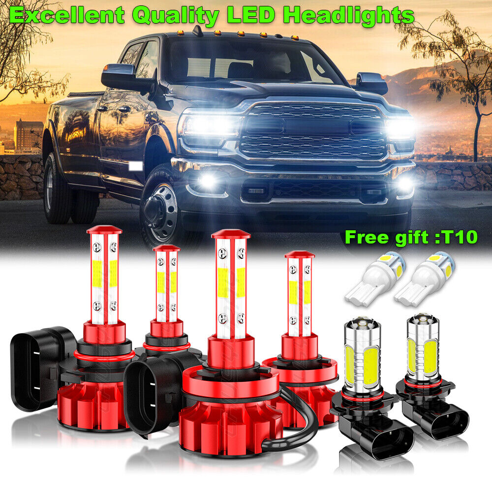 For Lincoln Aviator 2003-2005 6000K 6X LED Headlight + Fog Light Bulb Combo Kit 