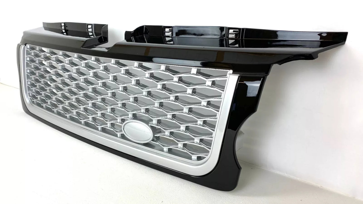 Front Grille for Range Rover Sport L320 (05-09) Autobiography Look Silver Black