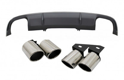 Diffusore paraurti per Audi A4 B9 8W Berlina Avant 16-18 punte scarico design S4