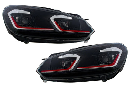 💕 Fari Anteriori Adatto per VW Golf 6 Look 7.5 GTI LED Dinamico LHD 💕
