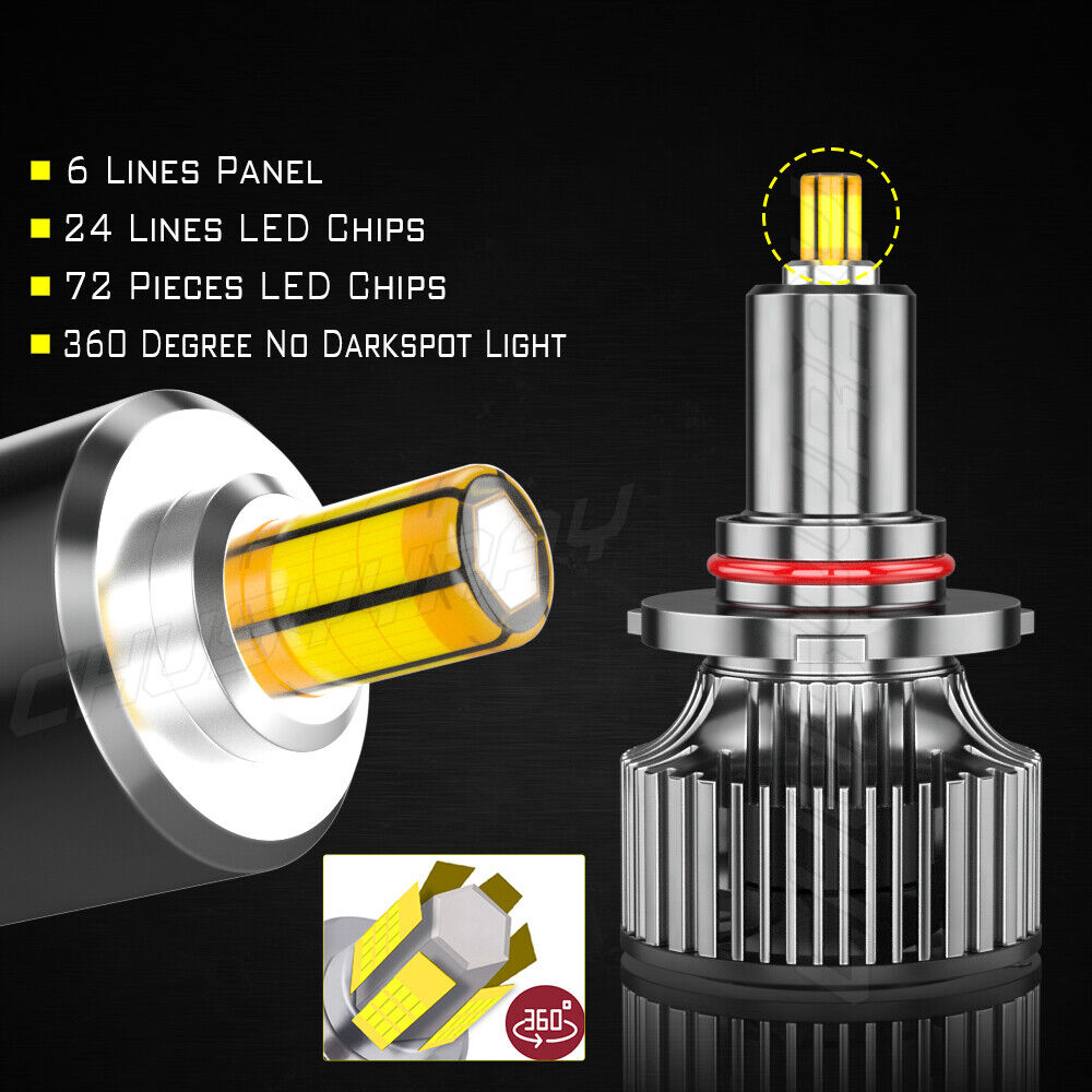 For Honda Accord 2008-2017 4x 6000k High/Low Beam Bulbs Kit 