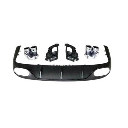 Diffusore + Mascherine scarico (CROMATE) Adatto per Mercedes C238 A238 2016-2020