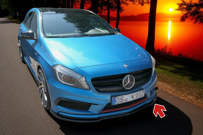 🔥Sdoppiatore Anteriore in ABS Nero Lucido per Mercedes Classe A W176 AMG-Line🔥