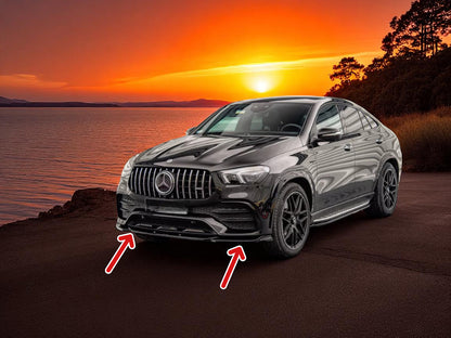 🔥Splitter Anteriore Nero Lucido in ABS per Mercedes-AMG GLE Coupé C167🔥
