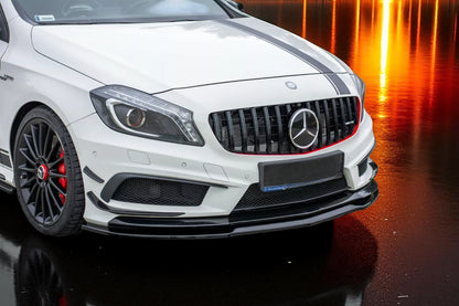 🔥Splitter Anteriore Nero Lucido in ABS per Mercedes A45 AMG W176🔥