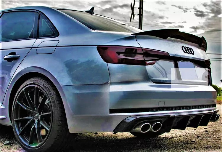 🔥KIT Spoiler Posteriore Nero Lucido Adatto Per Audi A4 B9 Berlina 🔥