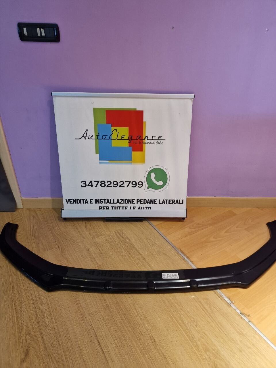 FRONT BUMPER SPLITTER FOR AUDI A5 F5 2016-2018 S7 SLINE GLOSS BLACK ABS 