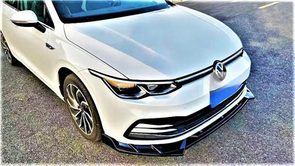 😍Glossy Black Splitter Kit Suitable For VW Golf MK8 GTI GTD R Line😍 