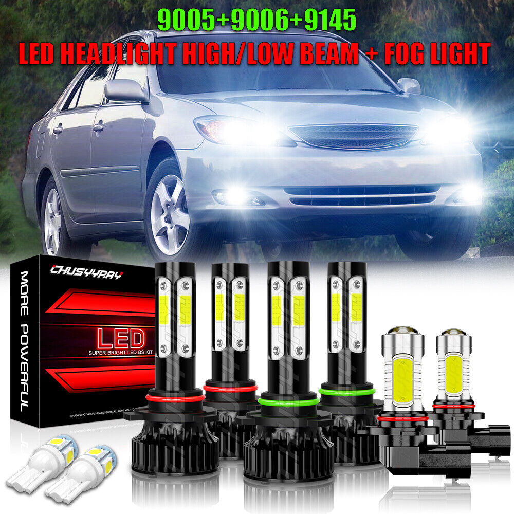 Para Per Toyota Sienna 2006-2008 2009 Faros LED Hi / Lo +Kit de luces antiniebla