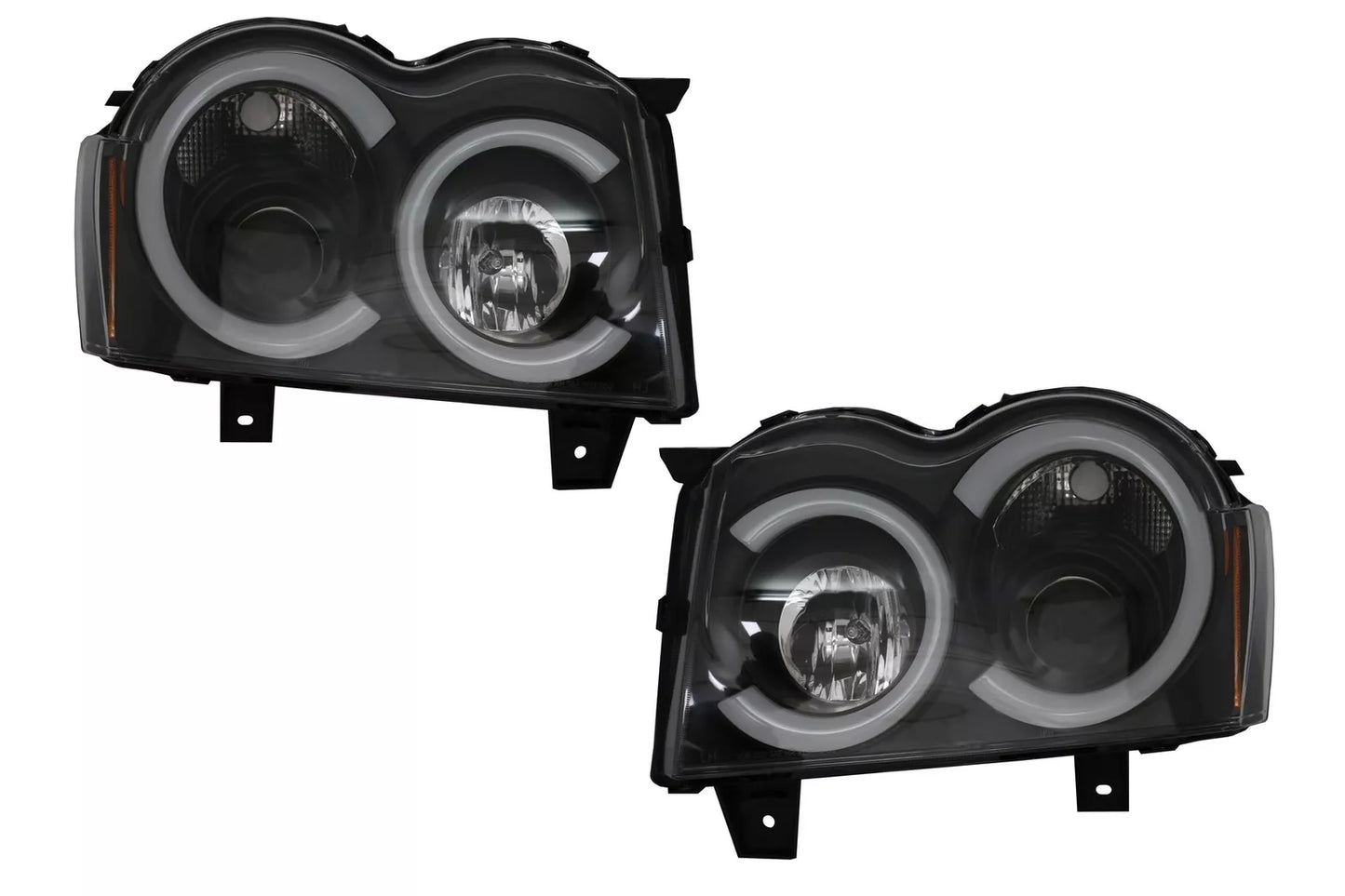 ⭐Fari Angel Eyes LED per Jeep Grand Cherokee WK 05-08 Nero⭐