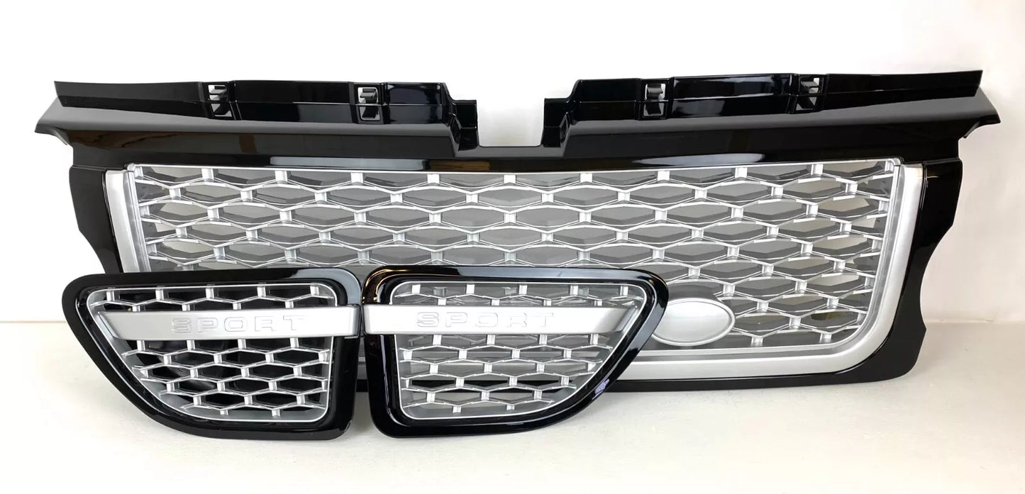 Front Grille for Range Rover Sport L320 (05-09) Autobiography Look Silver Black