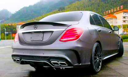 💯KIT Gloss Black Spoiler Suitable For Mercedes C-Class W205💯 