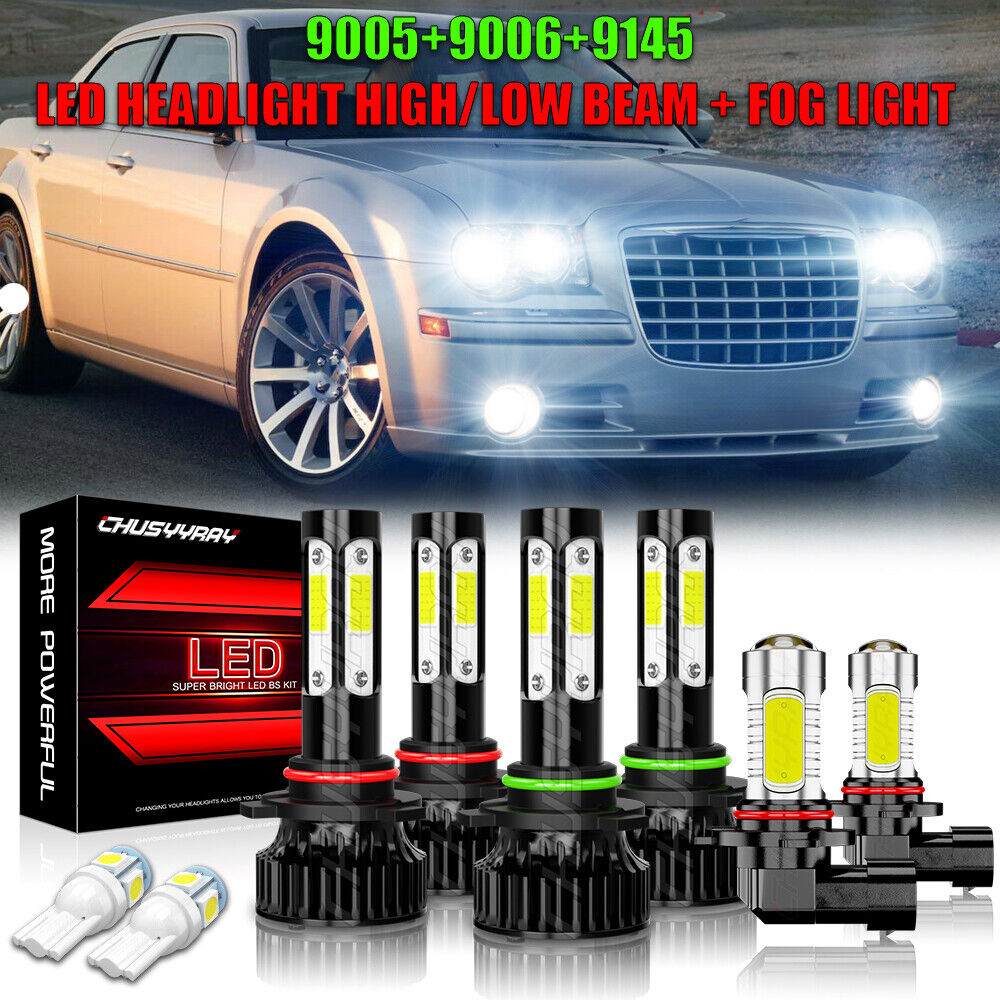 For Chrysler 300 2005-2009 Combo 9005+9006+9145 LED Fog Light 