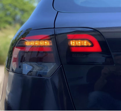 Lightbar Fanali Posteriori Led Neri per Audi A3 8P Sportback 03-08 RA17SLBSY Set