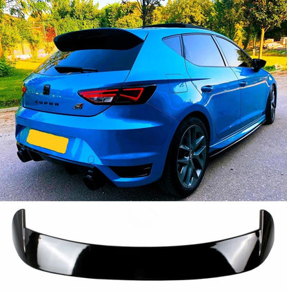 😎Glossy Black Spoiler Suitable For SEAT Leon MK3 5F Cupra 5dr 2012-20😎 