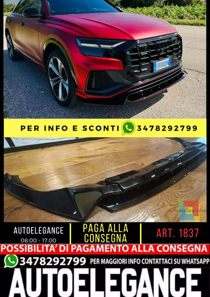 ✨✨SPLITTER NERO LUCIDO ADATTO PER AUDI Q8 2018-2024 S-line SQ8 ✨✨