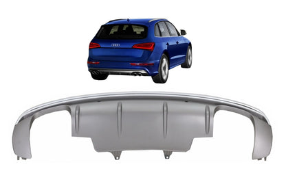 Diffusore Spoiler Paraurti Doppia Uscita per Audi Q5 8R Facelift 09-16 S-Line