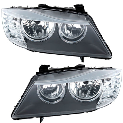Headlight set for 3 Series BMW E90 Sedan E91 Touring 08-11 Angel eyes rings h 