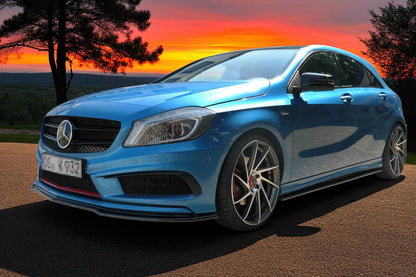 🔥Sdoppiatore Anteriore in ABS Nero Lucido per Mercedes Classe A W176 AMG-Line🔥