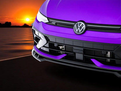 🔥Sdoppiatore Anteriore V1 per Volkswagen Golf R Mk8 Facelift – Nero Lucido 🔥
