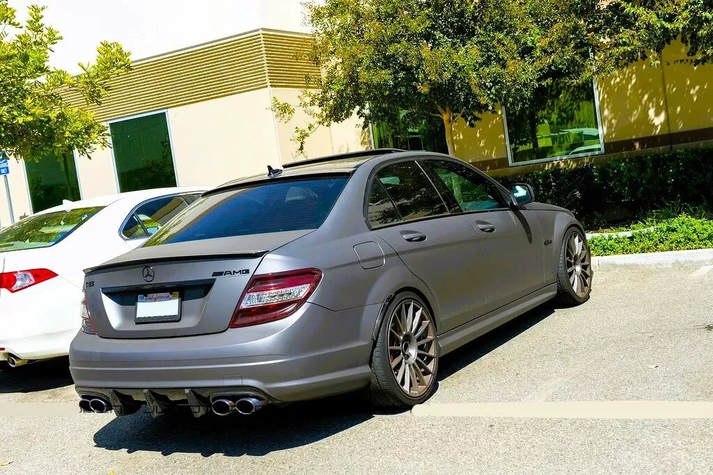 😎Kit spoiler posteriore nero lucido adatto per Mercedes Classe C W204😎