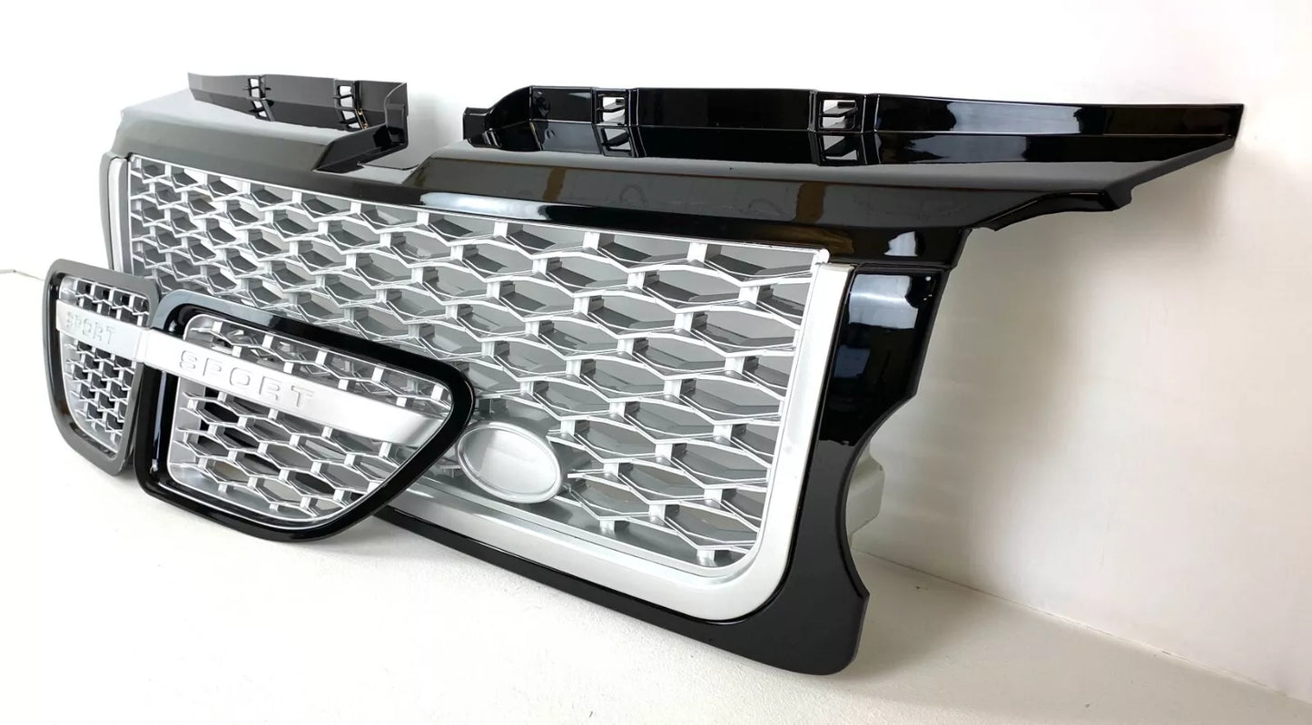 Front Grille for Range Rover Sport L320 (05-09) Autobiography Look Silver Black