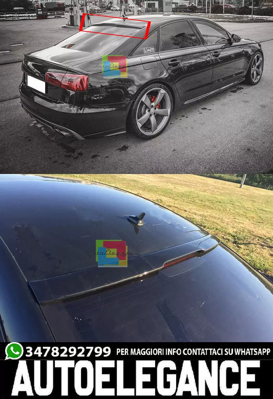 AUDI A6 C7 4G BERLINA 2011-2018 SPOILER LUNOTTO POSTERIORE TETTO LOOK S6