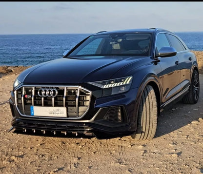 ✨✨SPLITTER NERO LUCIDO ADATTO PER AUDI Q8 2018-2024 S-line SQ8 ✨✨