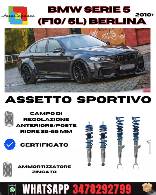 ✨ Sospensioni sportive personalizzate per BMW 5er (F10 / 5L) Limousine, 2010+ ✨❗