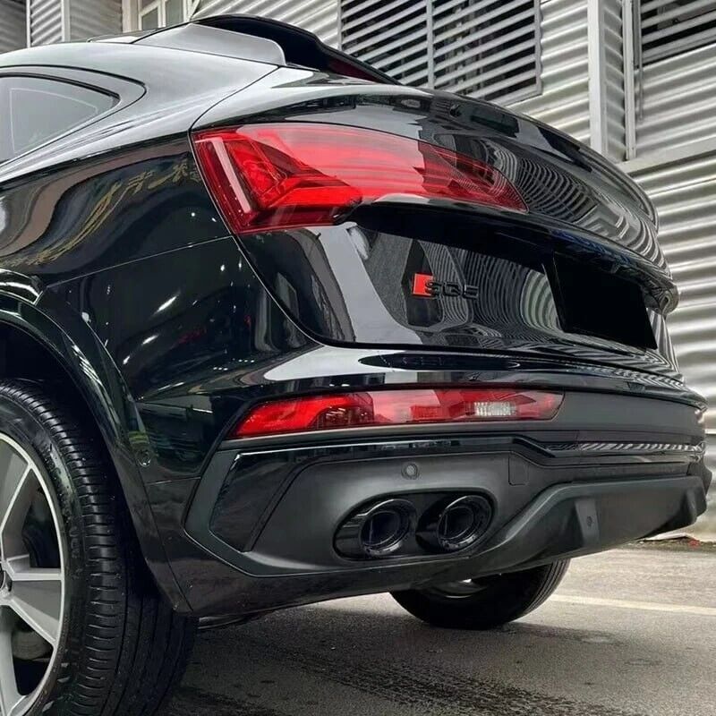 💎DIFFUSORE ADATTO PER AUDI Q5 SPORTBACK 2021-2022 LOOK SQ5 NERO LUCIDO💎