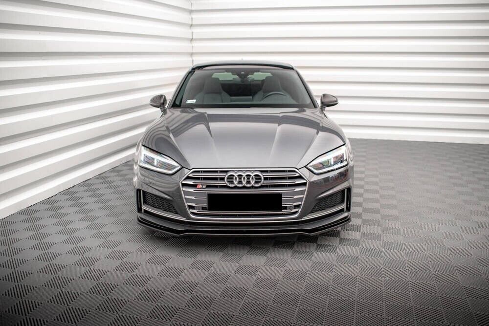 FRONT BUMPER SPLITTER FOR AUDI A5 F5 2016-2018 S7 SLINE GLOSS BLACK ABS 