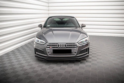 FRONT BUMPER SPLITTER FOR AUDI A5 F5 2016-2018 S7 SLINE GLOSS BLACK ABS 