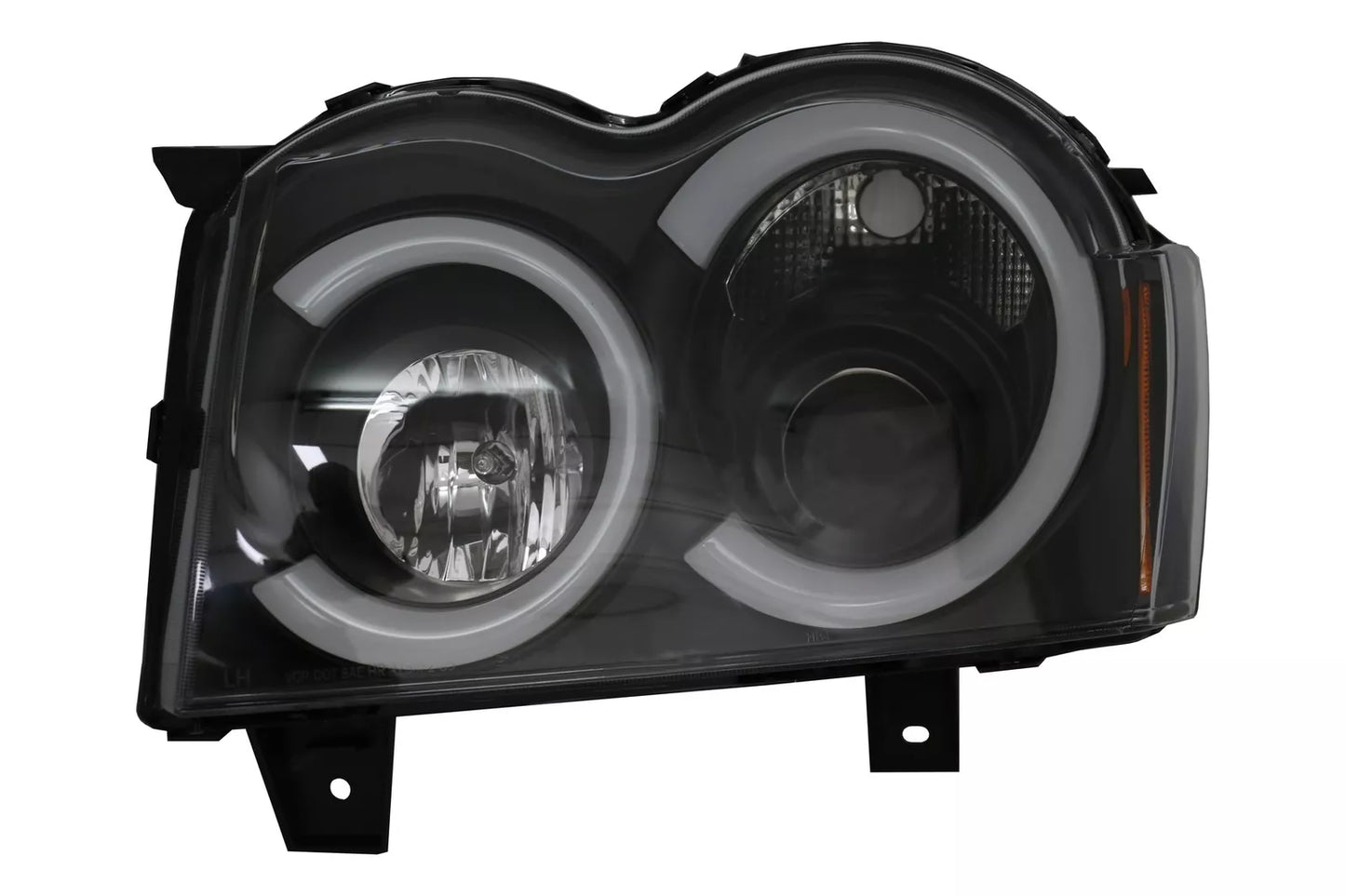 ⭐Fari Angel Eyes LED per Jeep Grand Cherokee WK 05-08 Nero⭐