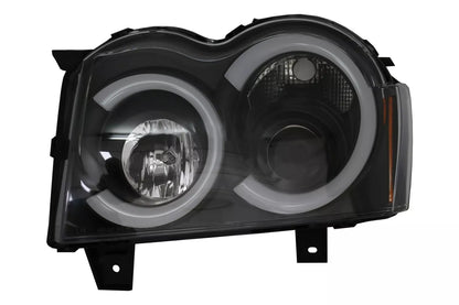 ⭐Fari Angel Eyes LED per Jeep Grand Cherokee WK 05-08 Nero⭐