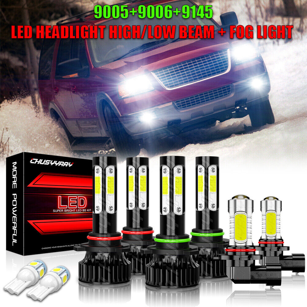 For Ford EXPEDITION 2003-2006 6000K 6X LED Headlight + Fog Light Combo KIT 