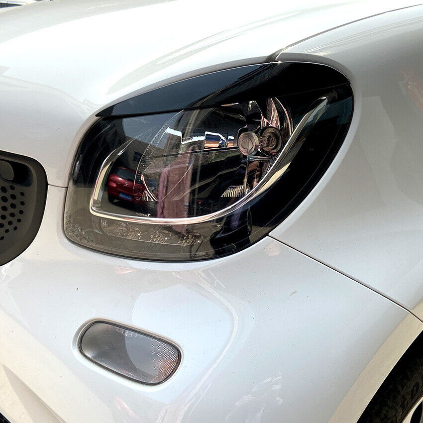 Per Smart ForTwo C453 dal 2014 mascherine fari cattivo aspetto nero lucido