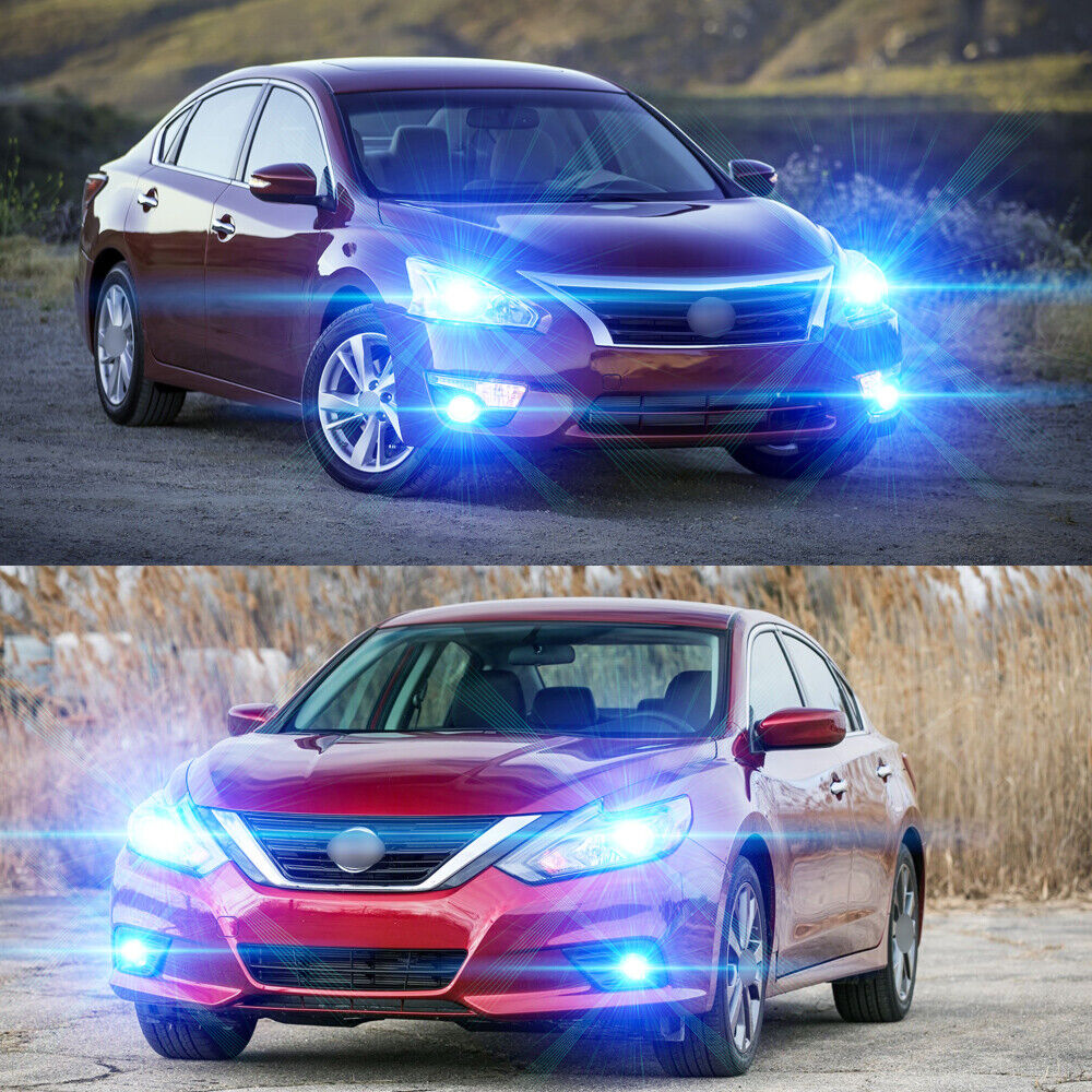 Per Nissan Maxima 2016 2017 2018 6PC 8000K LED Faro + Kit Lampadine Fendinebbia