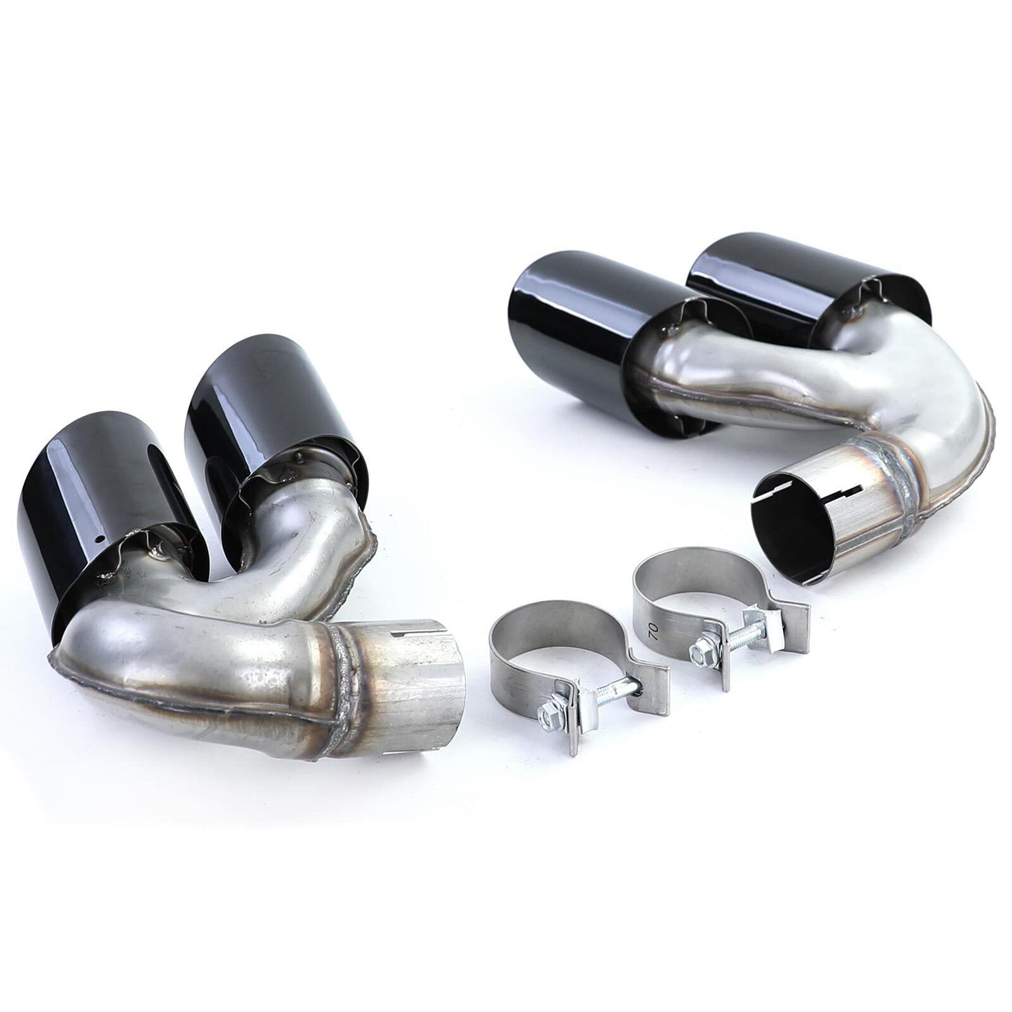 Performance Black Double Pipe Exhaust Tips Suitable for BMW X5 G05 X6 G06 X7 G07 40i