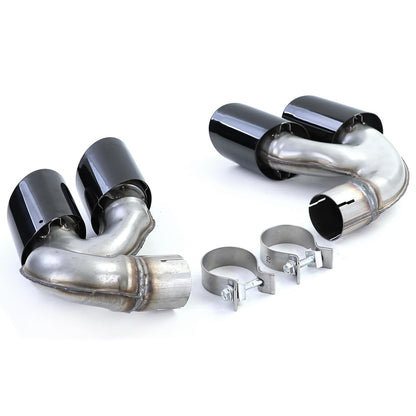 Performance Black Double Pipe Exhaust Tips Suitable for BMW X5 G05 X6 G06 X7 G07 40i