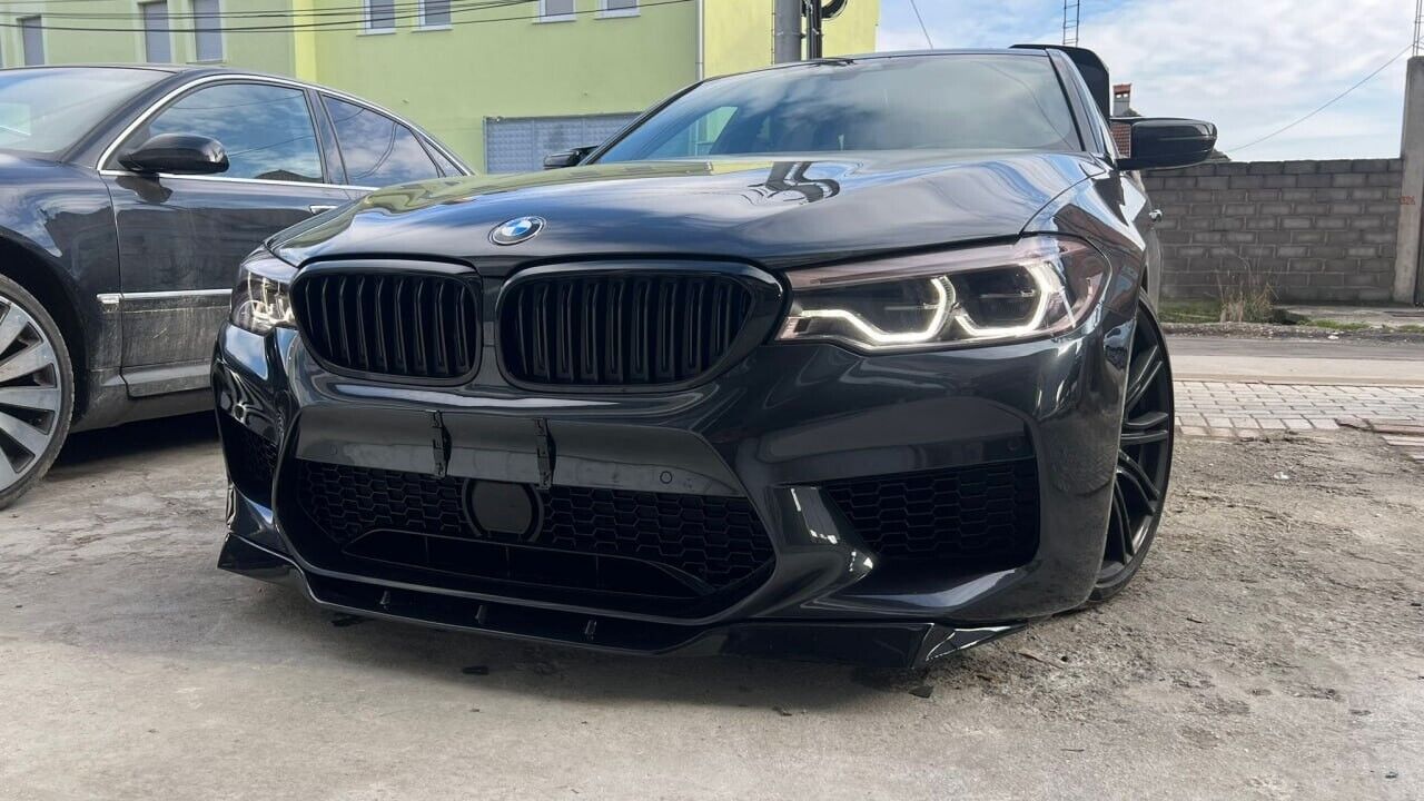 SPLITTER ADATTO PER BMW SERIE 5 F90 M5 (G30 G31) 2017-2020 LOOK NERO LUCIDO