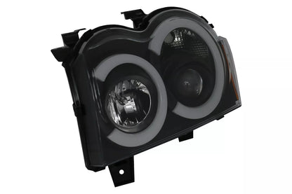 ⭐Fari Angel Eyes LED per Jeep Grand Cherokee WK 05-08 Nero⭐