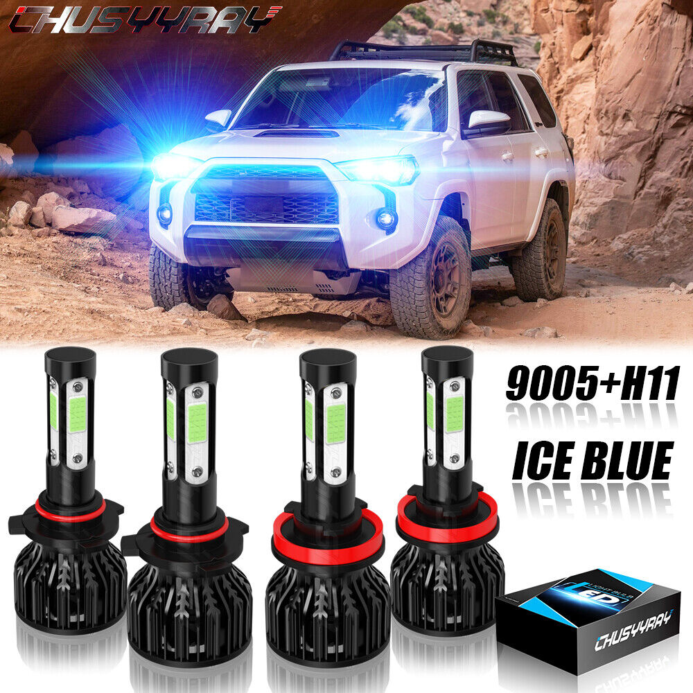 For Toyota 4Runner 2010 -2020 9005 H11 LED Headlight Bulbs High Beam Combo Kit 