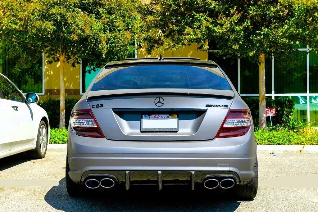 😎Kit spoiler posteriore nero lucido adatto per Mercedes Classe C W204😎
